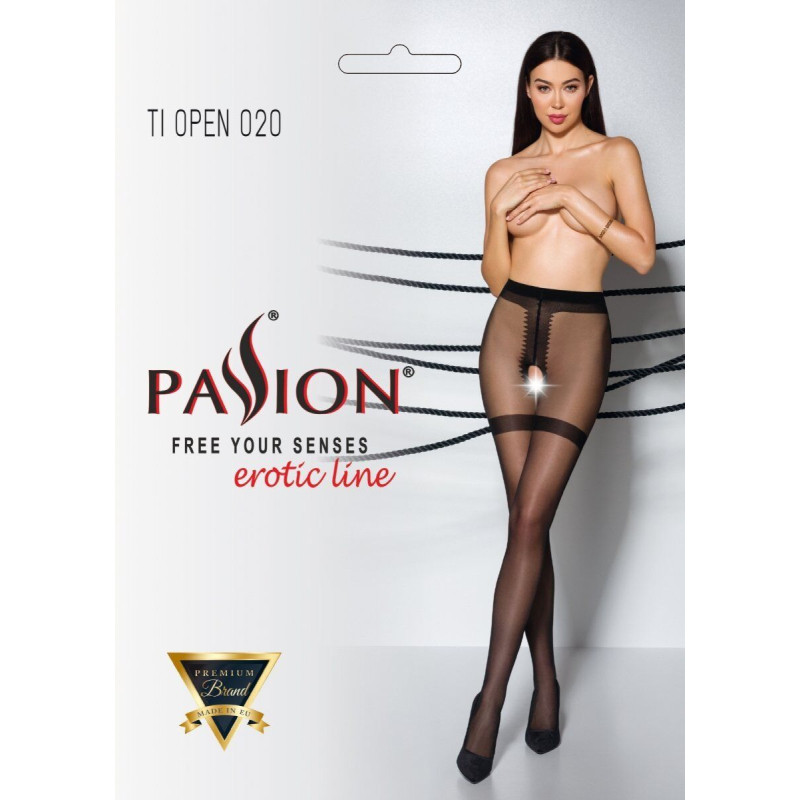 Еротичні колготки TIOPEN 020 Black 3/4 (20 den) - Passion