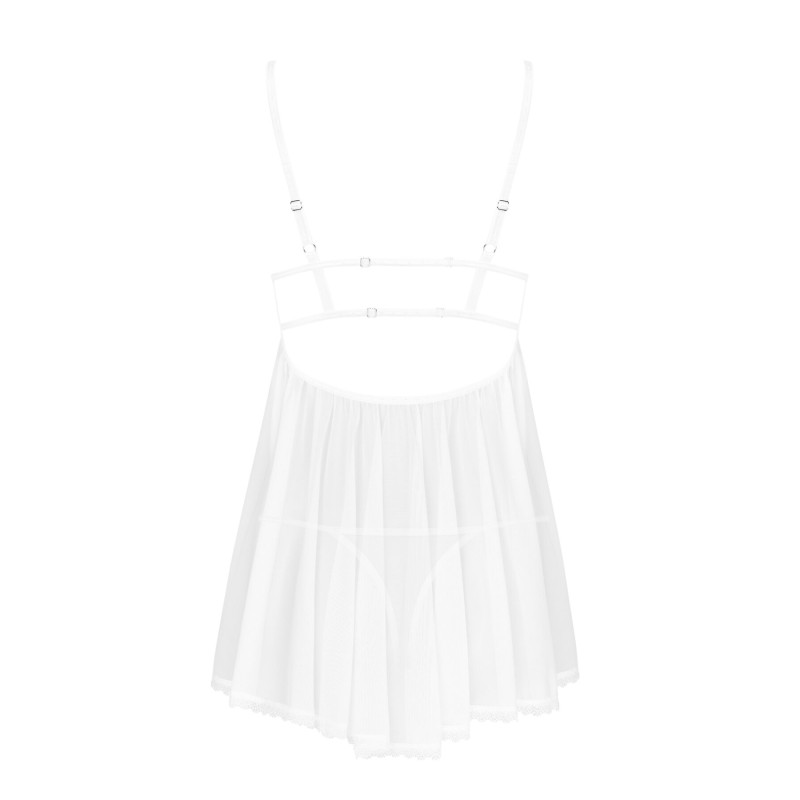 Пеньюар із стрінгами Obsessive Heavenlly babydoll & thong M/L
