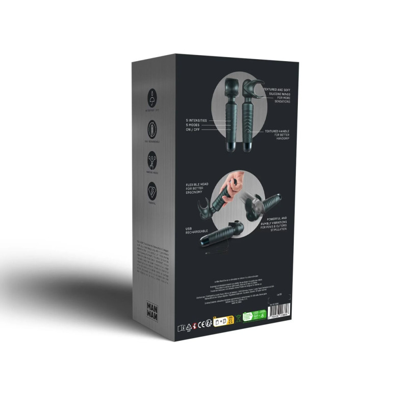 Мастурбатор-вібромасажер Manwan MAN.WAND EVO Pine Grey, відмінно для пар, вібромінет