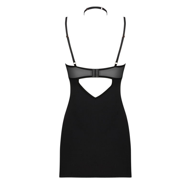 Сорочка зі стрінгами Obsessive Selinne chemise & thong XS/S