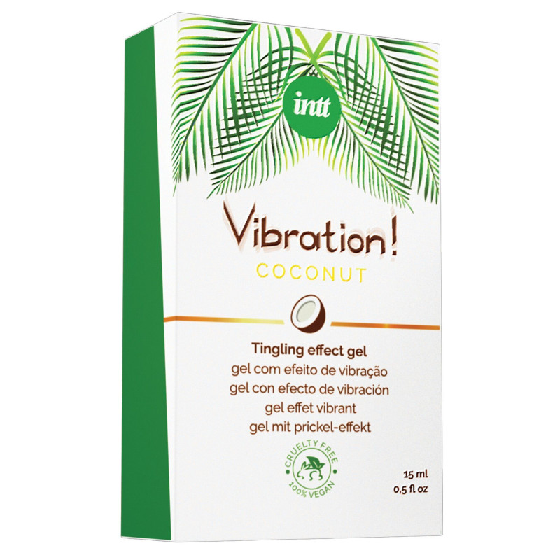 Жидкий вибратор Intt Vibration - Кокос Vegan (15 мл) (м'ята упаковка)