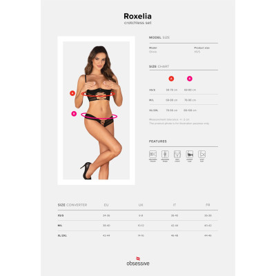 Комплект білизни Obsessive Roxelia M/L (сет з 2)