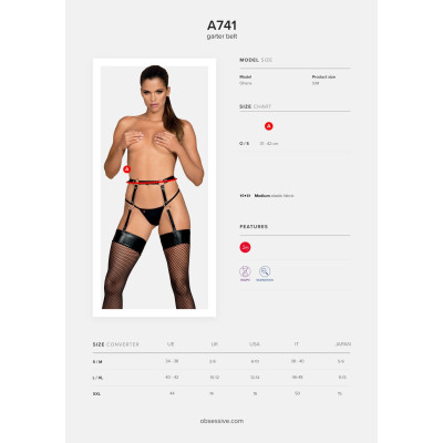 Гартери Obsessive A741 Black O/S