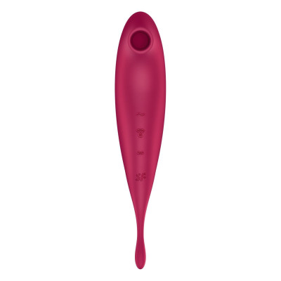 Вібратор із вакуумною стимуляцією Satisfyer Twirling Pro+ dark red (м'ята упаковка)