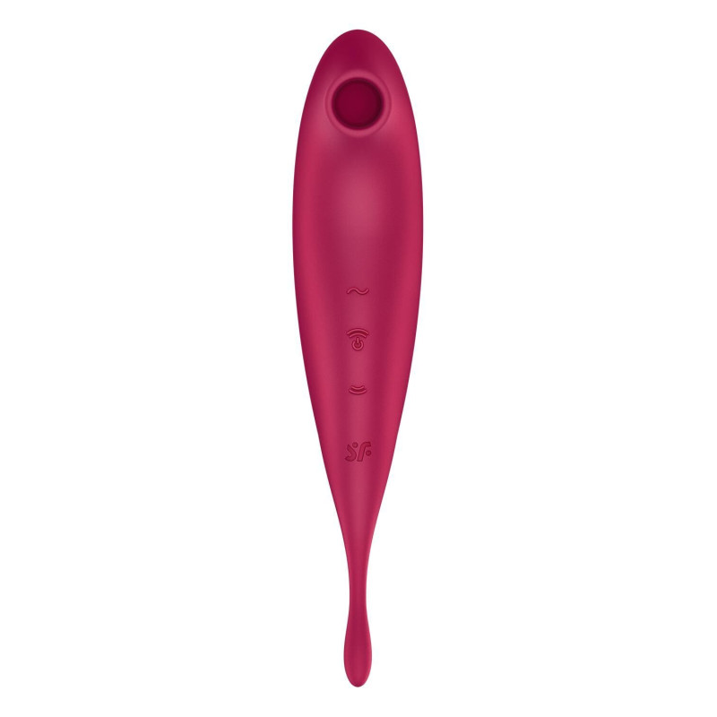 Вібратор із вакуумною стимуляцією Satisfyer Twirling Pro+ dark red (м'ята упаковка)