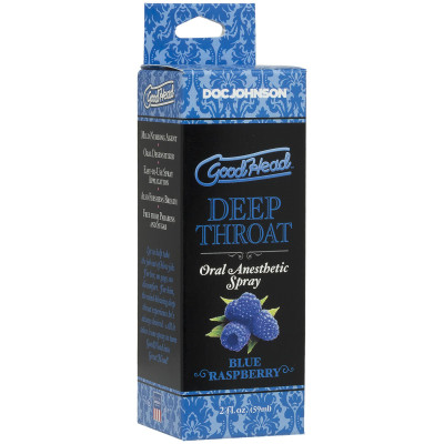 Спрей для глибокого мінету Doc Johnson GoodHead DeepThroat Spray – Blue Raspberry (Блакитна малина) 59 мл