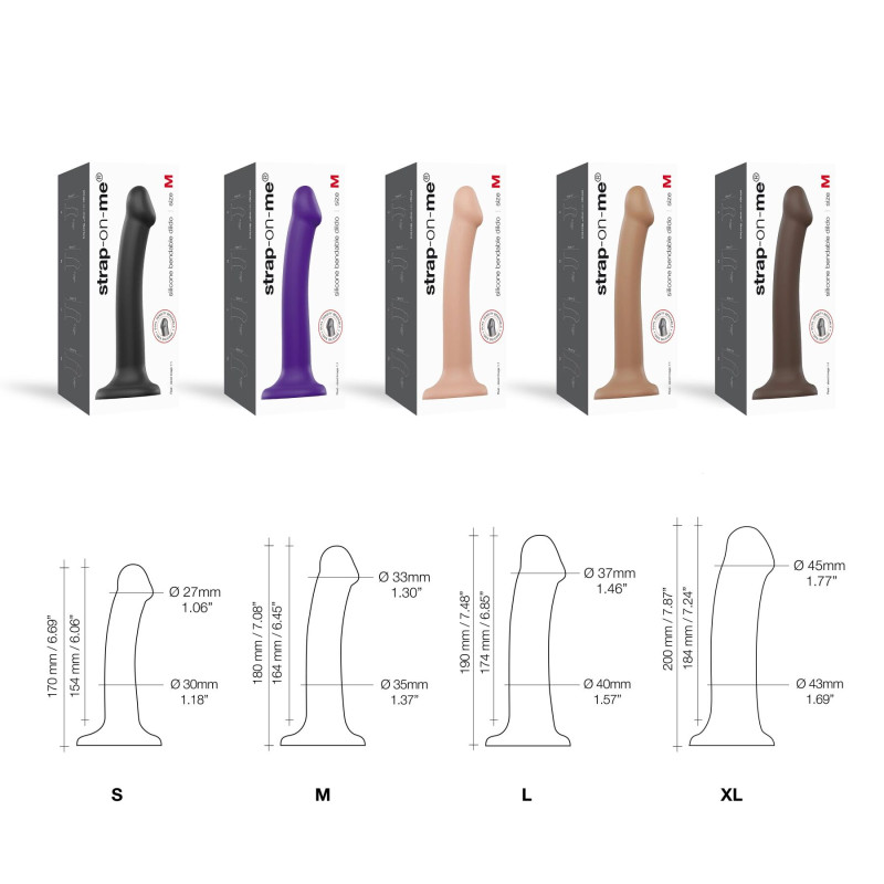 Насадка для страпону Strap-On-Me Dual Density Dildo Caramel S, діаметр 2,7 см, двошарова, гнучка
