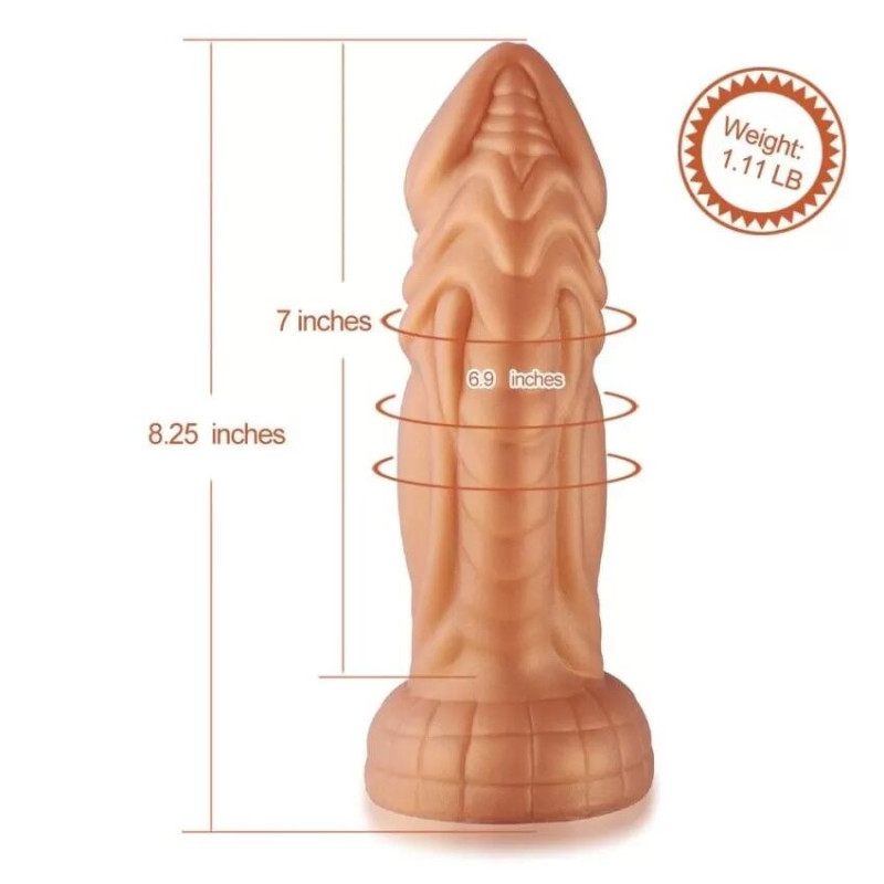 Силіконовий ділдо з вібрацією Hismith Slightly Curved Vibrating Monster Series