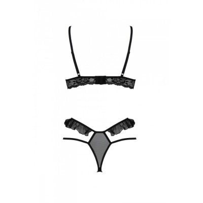 Комплект білизни DOLLY SET WITH OPEN BRA black XXL/3XLPassion