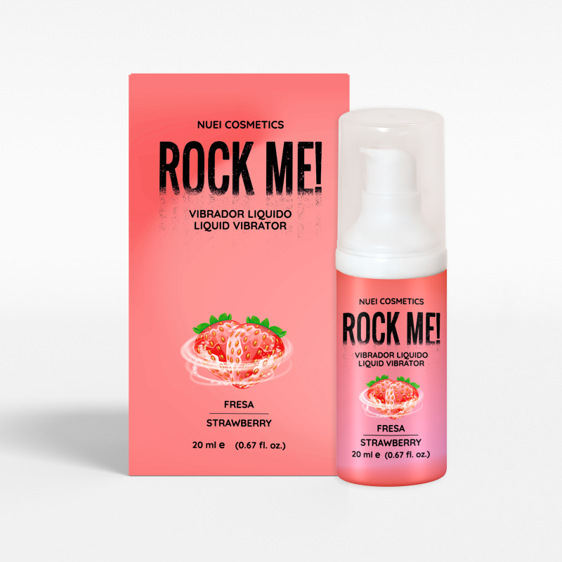 Рідкий вібратор Nuei Rock Me! - Полуниця, 20 мл