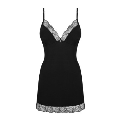 Сорочка та трусики Obsessive Bella Rou chemise & thong XL/2XL