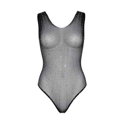 Боді Leg Avenue Rhinestone fishnet bodysuit OS Black