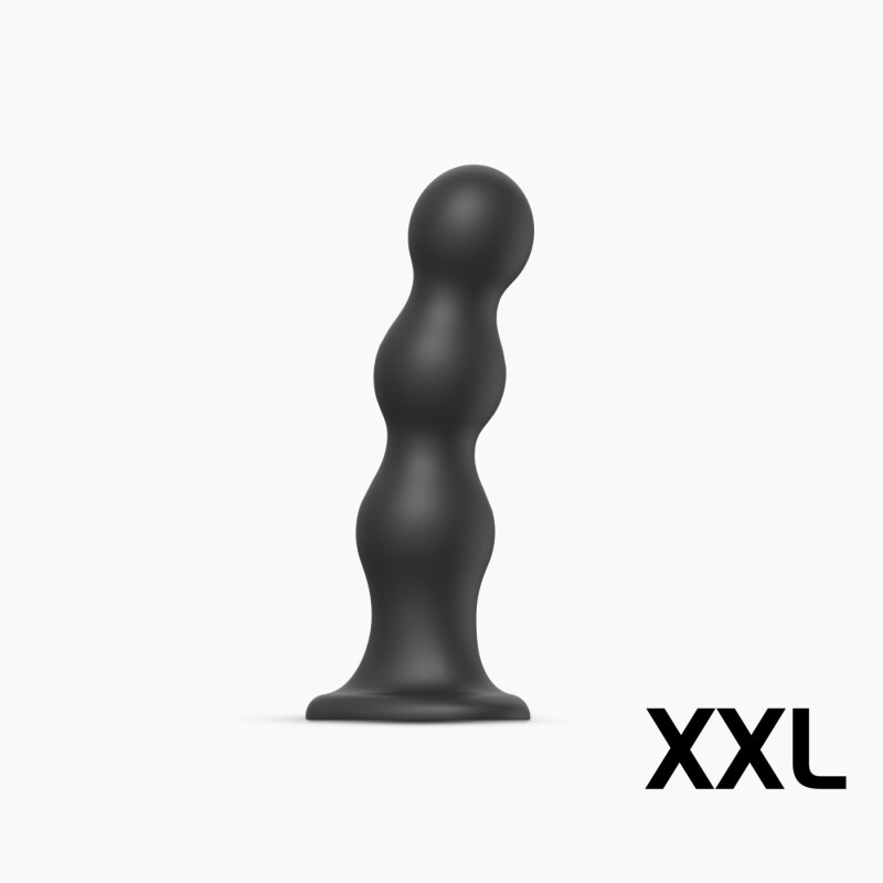 Насадка для страпону Strap-On-Me Dildo Plug Balls Black XXL