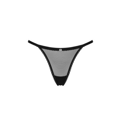 Прозорі стрінги Obsessive Celia Noir XS/S