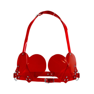 Ліф Серце Feral Feelings - Hearts Bra Red Trasparent Ліф Серце Feral Feelings - Hearts Bra Red Trasparent