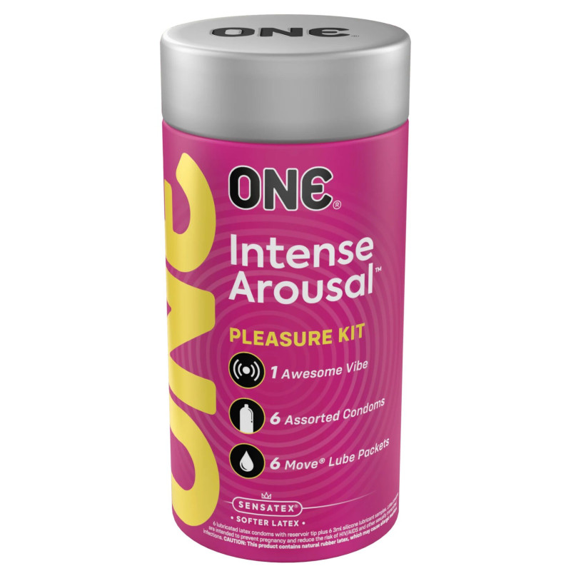 Подарунковий набір ONE Intense Arousal (презервативи, змазки, вібратор)