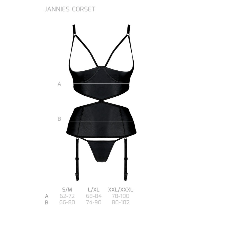 Корсет JANNIES CORSET Black L/XL - Passion