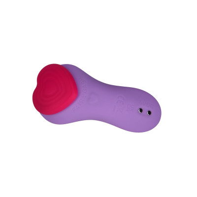 Вібратор в трусики FairyGasm HeartGem Violet, пульт дистанційного керування, на магніті
