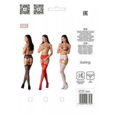 Еротичні колготки-бодістокінг Passion S028 Red