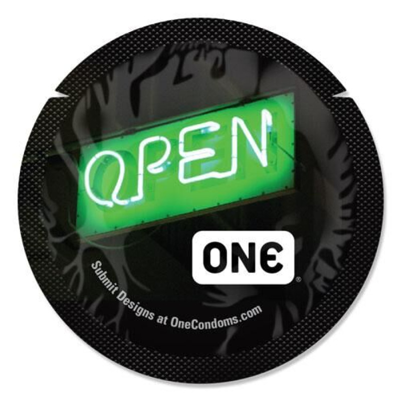Презерватив ONE Glowing Pleasures 1 шт, світиться у темряві