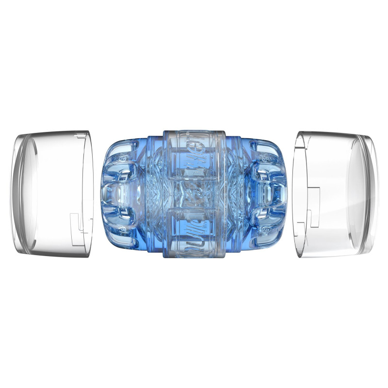 Мастурбатор Fleshlight Quickshot Turbo Blue Ice, компактний, відмінно для пар та мінету
