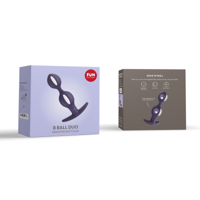 Анальні кульки Fun Factory B Balls Duo White-Dark Violet