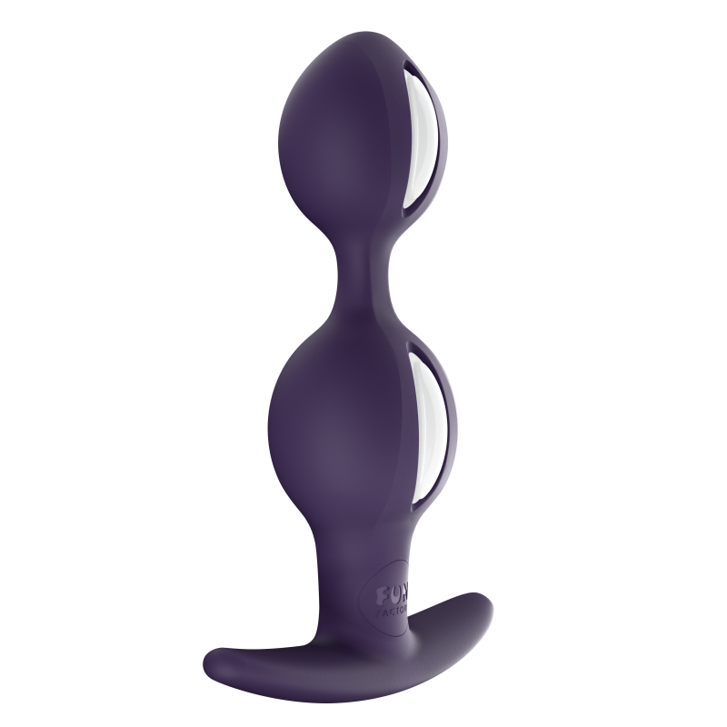 Анальні кульки Fun Factory B Balls Duo White-Dark Violet