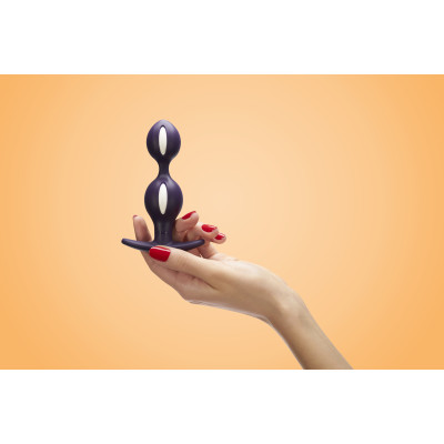 Анальні кульки Fun Factory B Balls Duo White-Dark Violet