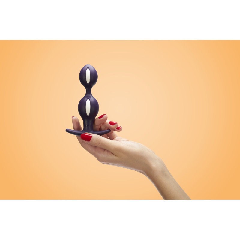 Анальні кульки Fun Factory B Balls Duo White-Dark Violet
