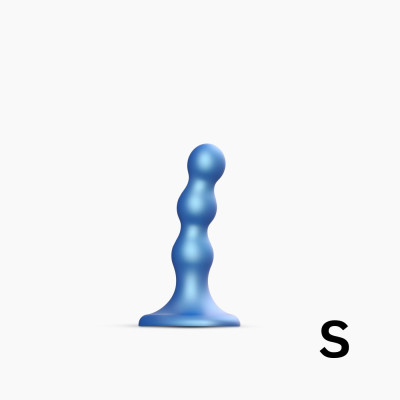 Насадка для страпону Strap-On-Me Dildo Plug Balls Blue Metallic S Насадка для страпону Strap-On-Me Dildo Plug Balls Blue Metallic S