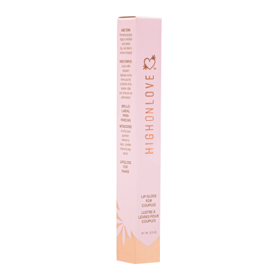 Стимулюючий блиск для губ HighOnLove Plumping Lip Gloss 7 мл, для об'єму та орального сексу з олією насіння канабісу