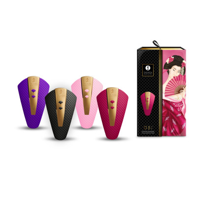 Кліторальний вібратор Shunga Obi Raspberry (розкриті пломби)