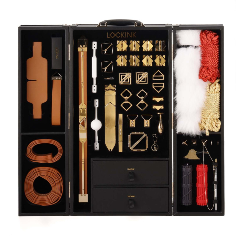 БДСМ-набір LOCKINK All в 1 BDSM Play Kit - Brown Color