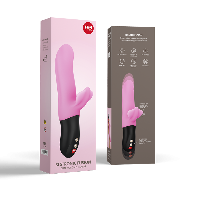 Вібратор-пульсатор Fun Factory Bi Stronic Fusion Candy Rose