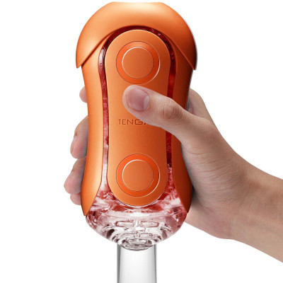 Мастурбатор Tenga Flip Orb - Sunset Orange, зі змінним стиском, зі стимулюючими кульками всередині