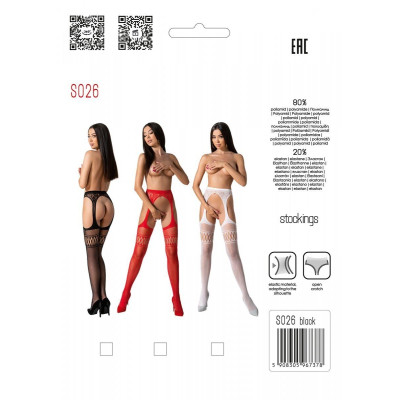 Еротичні колготки-бодістокінг Passion S026 Red