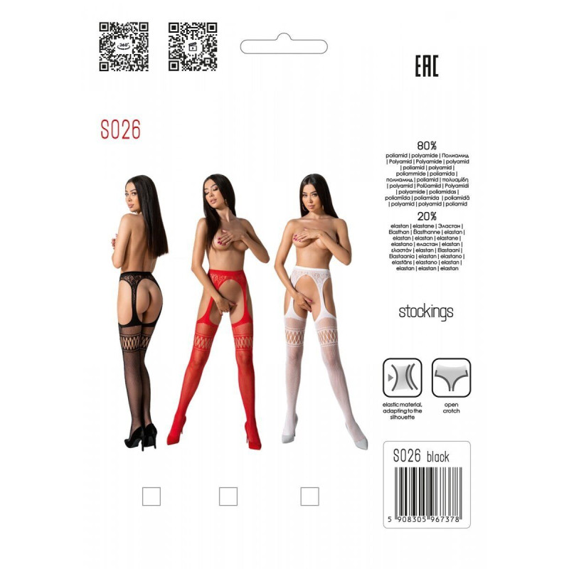 Еротичні колготки-бодістокінг Passion S026 red