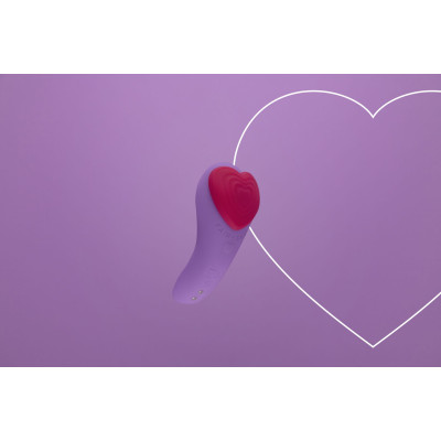 Вібратор в трусики FairyGasm HeartGem Violet, пульт дистанційного керування, на магніті