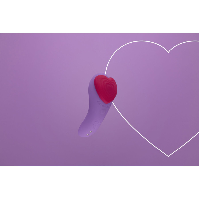 Вібратор у трусики FairyGasm HeartGem violet, на магніті, пульт ДУ