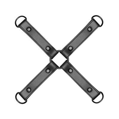 Хрестовина Bedroom Fantasies Hogtie 4 - Way Restraint Cross, чорна Хрестовина Bedroom Fantasies Hogtie 4 - Way Restraint Cross, чорна