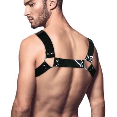 Чоловічі портупеї на груди Feral Feelings - Bulldog Harness Black