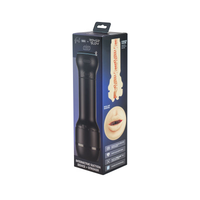 Мастурбатор-ротик Kiiroo Feel Mouth із всмоктувальною інтерактивною насадкою PowerBlow Combo Set
