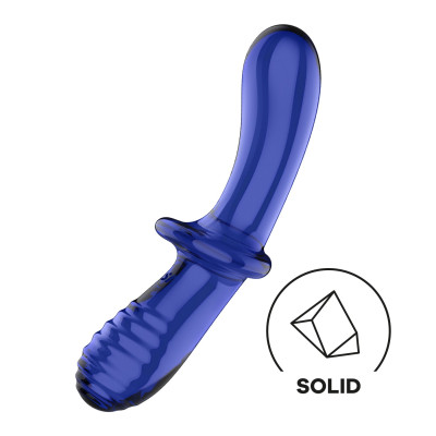 Скляний дилдо Satisfyer Double Crystal Light Blue