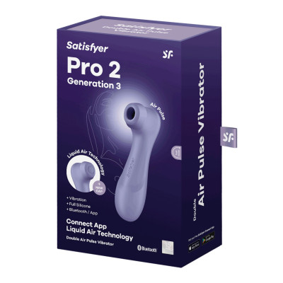Вакуумний кліторальний стимулятор Satisfyer Pro 2 Generation 3 + APP + Liquid Air Lilac
