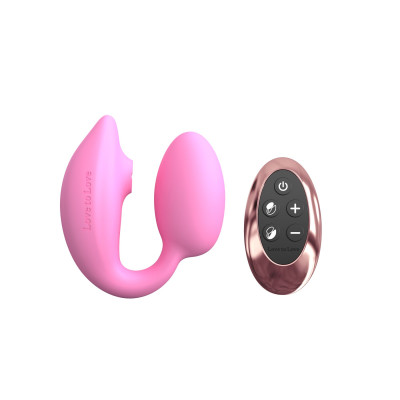 Віброяйце з вакуумною стимуляцією Love To Love Wonderlover PINK PASSION