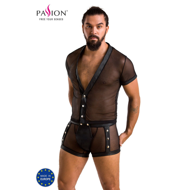 Чоловічий боді + труси 052 SET MICHAEL black S/M - Passion