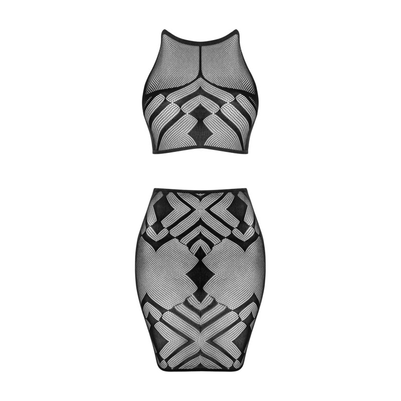Комплект білизни Obsessive K101 top & skirt S/L