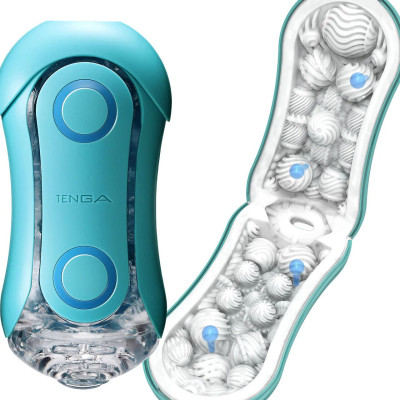 Мастурбатор Tenga Flip Orb - Ocean Blue, зі змінним стиском, зі стимулюючими кульками всередині