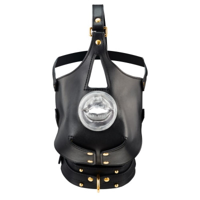Маска-збруя для орального сексу з повідцем LOCKINK SEVANDA Blowjob Head Muzzle with Leash Маска-збруя для орального сексу з повідцем LOCKINK SEVANDA Blowjob Head Muzzle with Leash