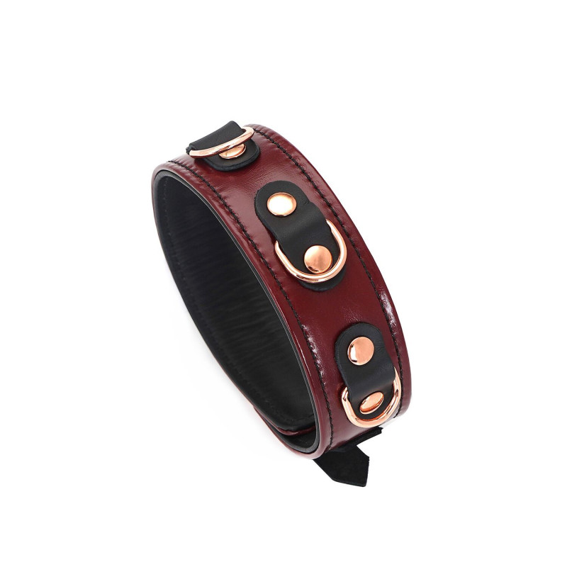 Нашийник з повідцем Liebe Seele Wine Red Collar and Leash (м'ята упаковка)